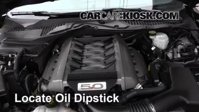 2017 Ford Mustang GT 5.0L V8 Aceite Controlar nivel de aceite